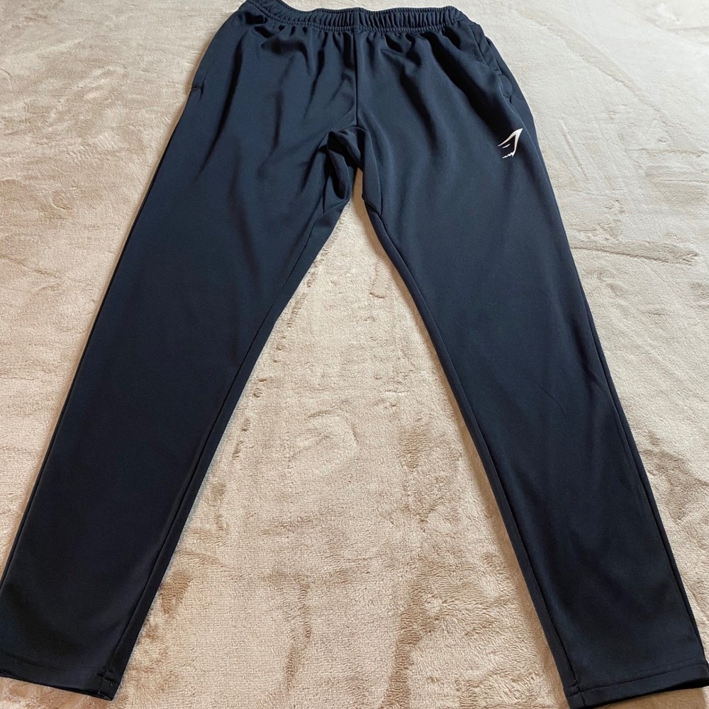 Gymshark Arrival Track Pants Mens Small Black Athletic Joggers Training Running